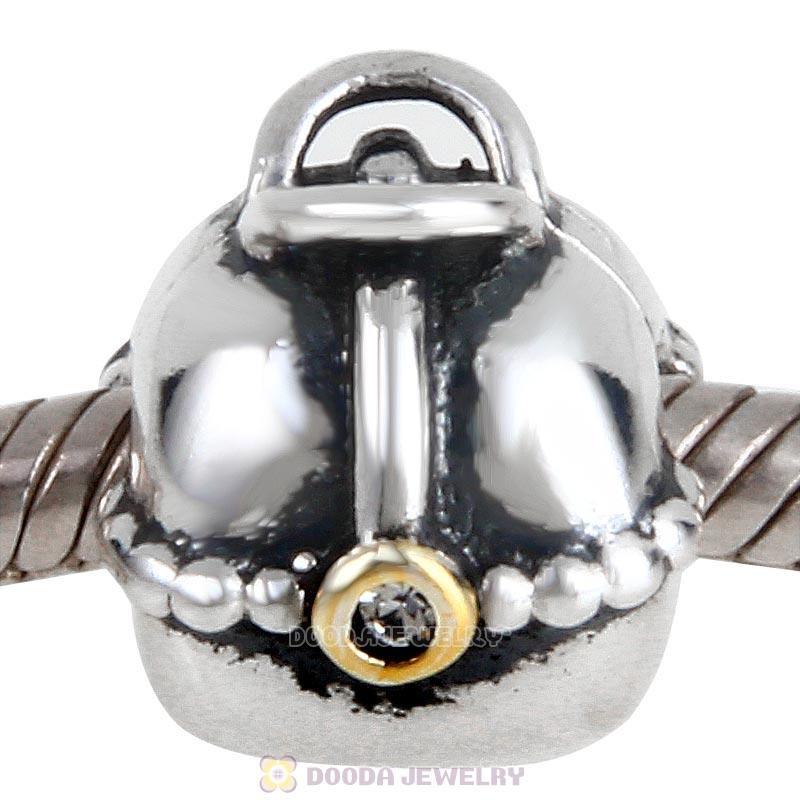 Sparkling Tote Clip with Gold Plated Charm