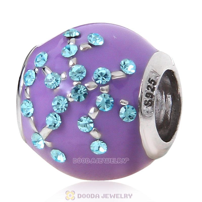 925 Sterling Silver Enamel Charm Zodiac Sign Sagittarius Bead 