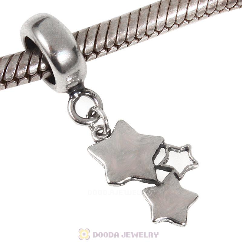 925 Sterling Silver Over the Stars Charm Pendant