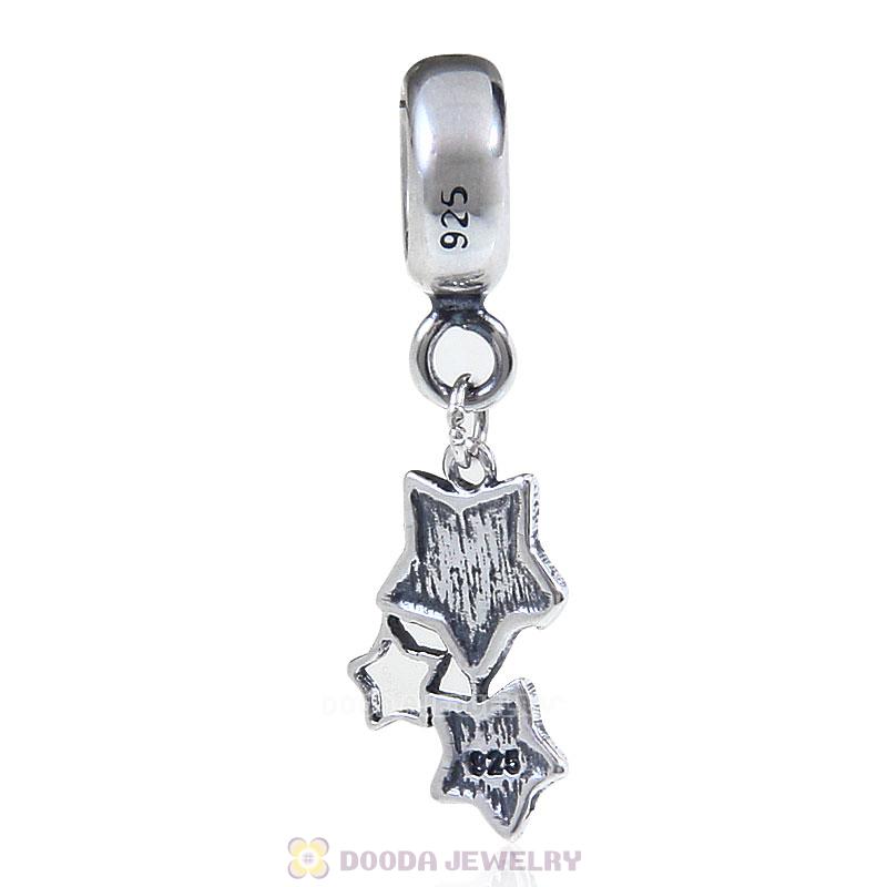 925 Sterling Silver Over the Stars Charm Pendant