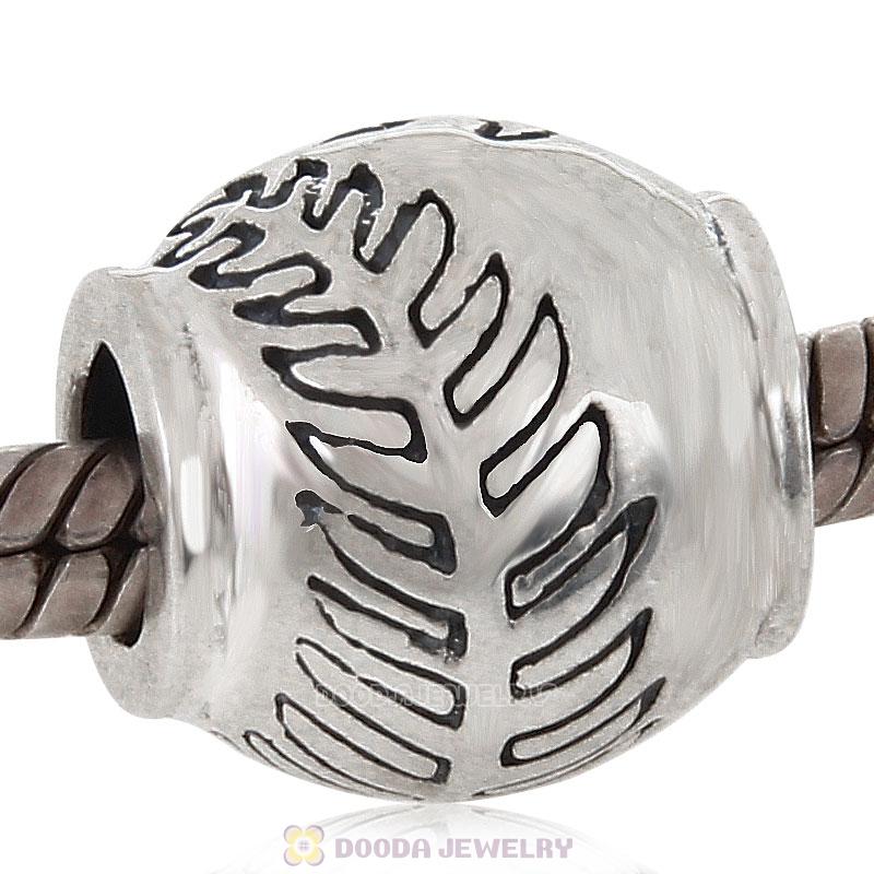European Style 925 Sterling Silver Barrel Charm Bead