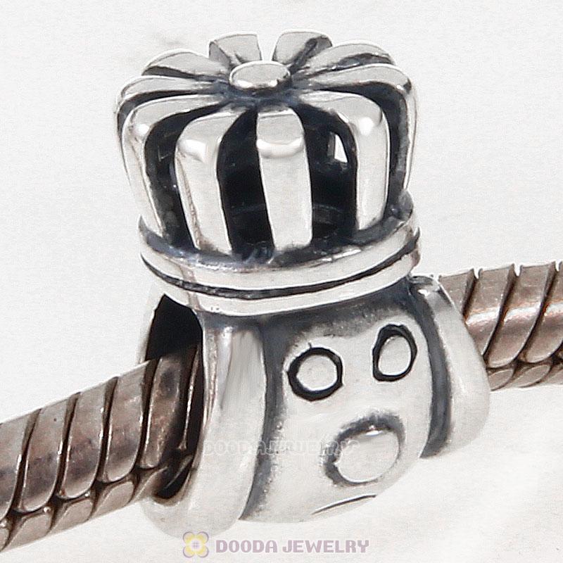 925 Sterling Silver Fairy Tale Jewelry The King Head Charm Bead