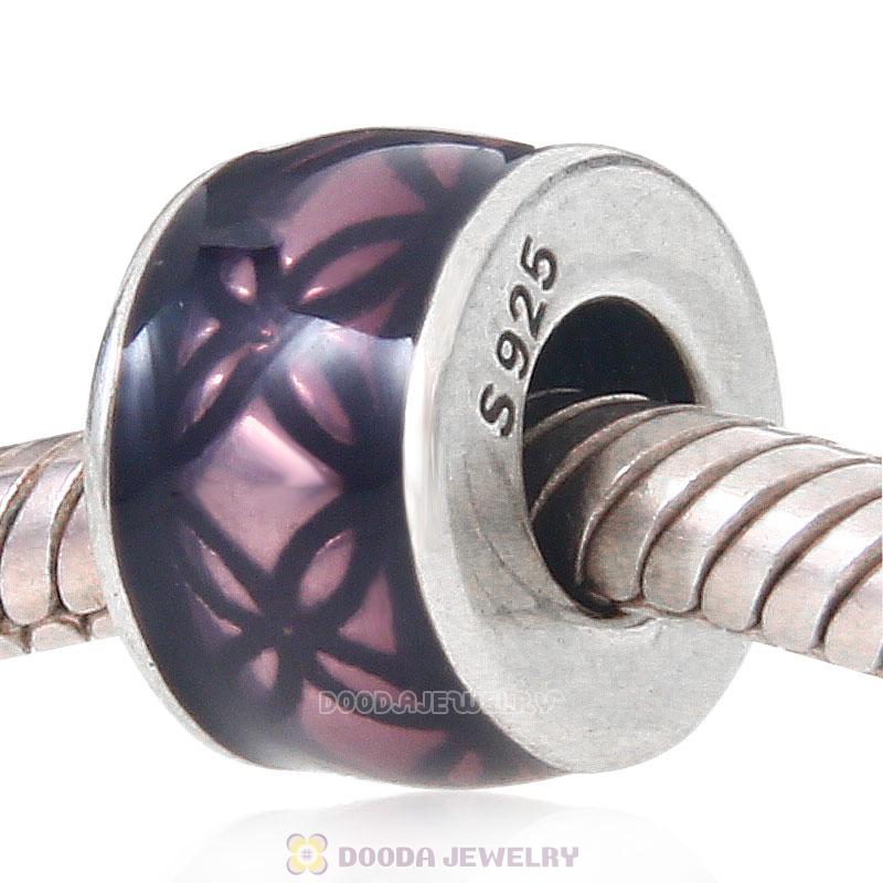 925 Sterling Silver Enamel Flower Charm European Style Bead