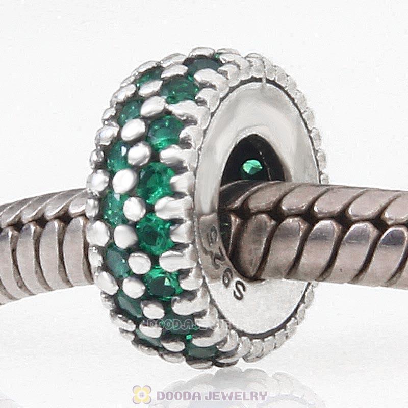 925 Sterling Silver Inspiration Within with Emerald CZ Spacer Bead