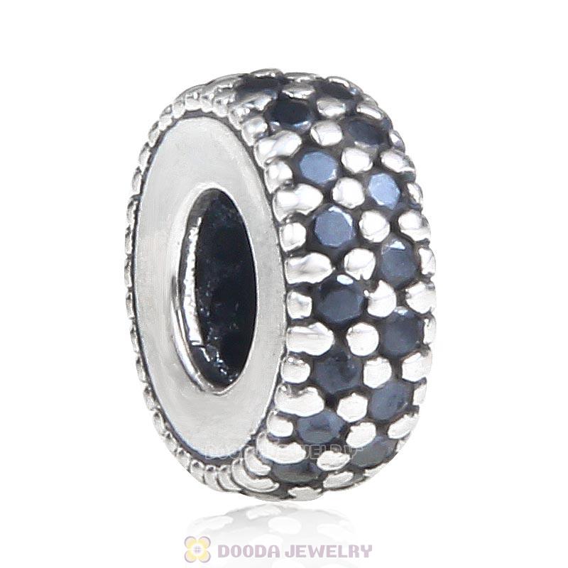 925 Sterling Silver Inspiration Within with Jet CZ Spacer Bead