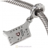 925 Sterling Silver Love Letter Envelope Charm with Clear Crystal