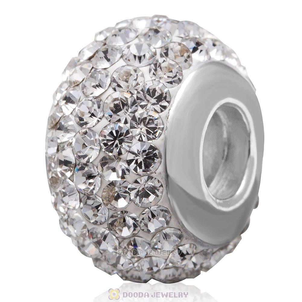 Sterling Silver Austrian crystal Beads with Thread Core 925 stamped