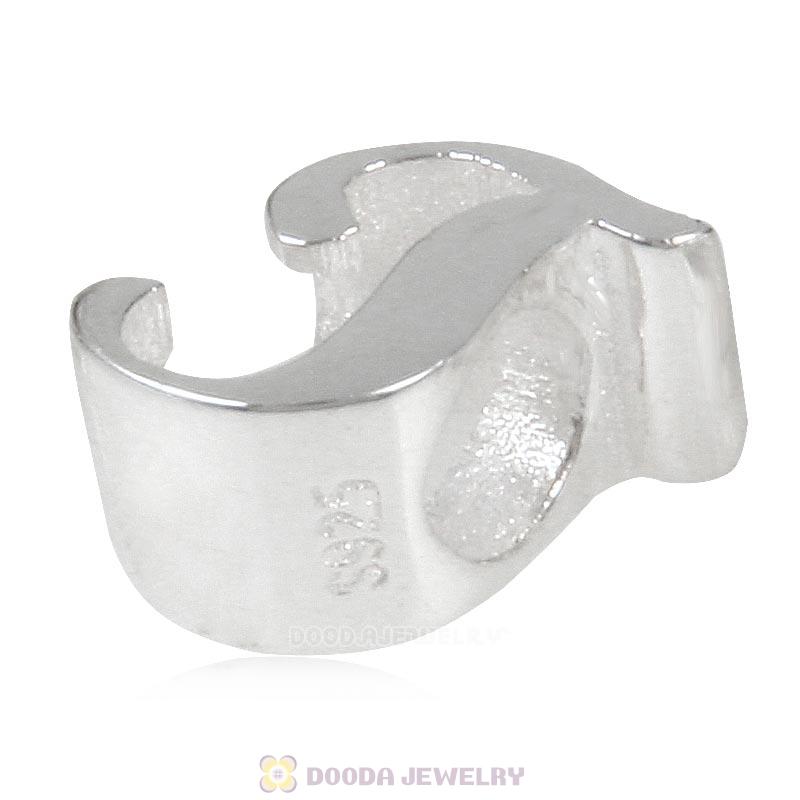 DIY 925 Sterling Silver Alphabet Letter T Charm Beads