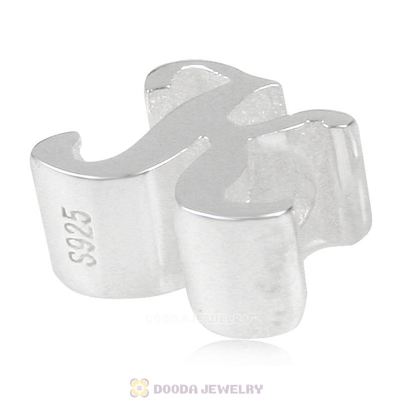 DIY 925 Sterling Silver Alphabet Letter K Charm Beads