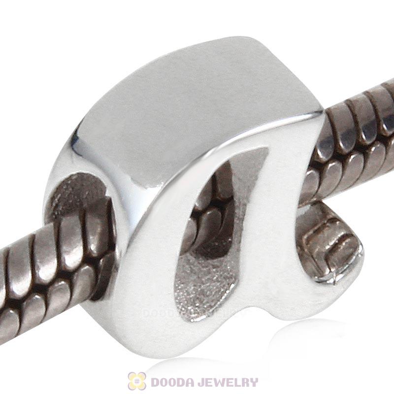DIY 925 Sterling Silver Alphabet Letter a Charm Beads