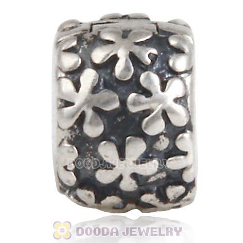 Flowers Silver Clip Beads fit European, Largehole Jewelry Bracelet