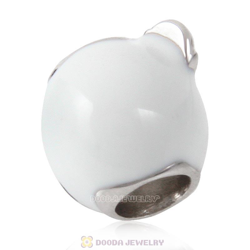 Puppy Dog Charm 925 Sterling Silver Bead with Enamel