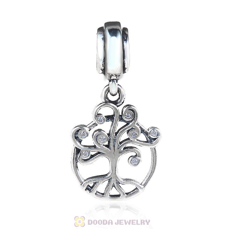 925 Sterling Silver Family Tree Charm Pendant