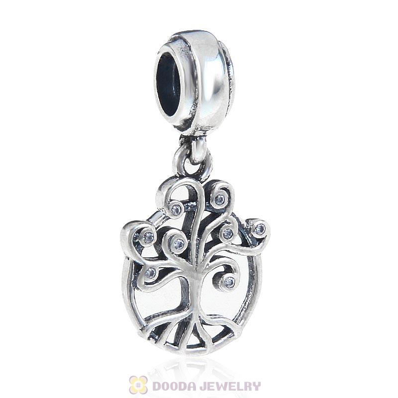 925 Sterling Silver Family Tree Charm Pendant