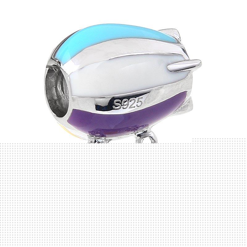 925 Sterling Silver Hot Air Balloon Charm Bead