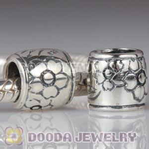 925 Sterling Silver European style charms with flower beads