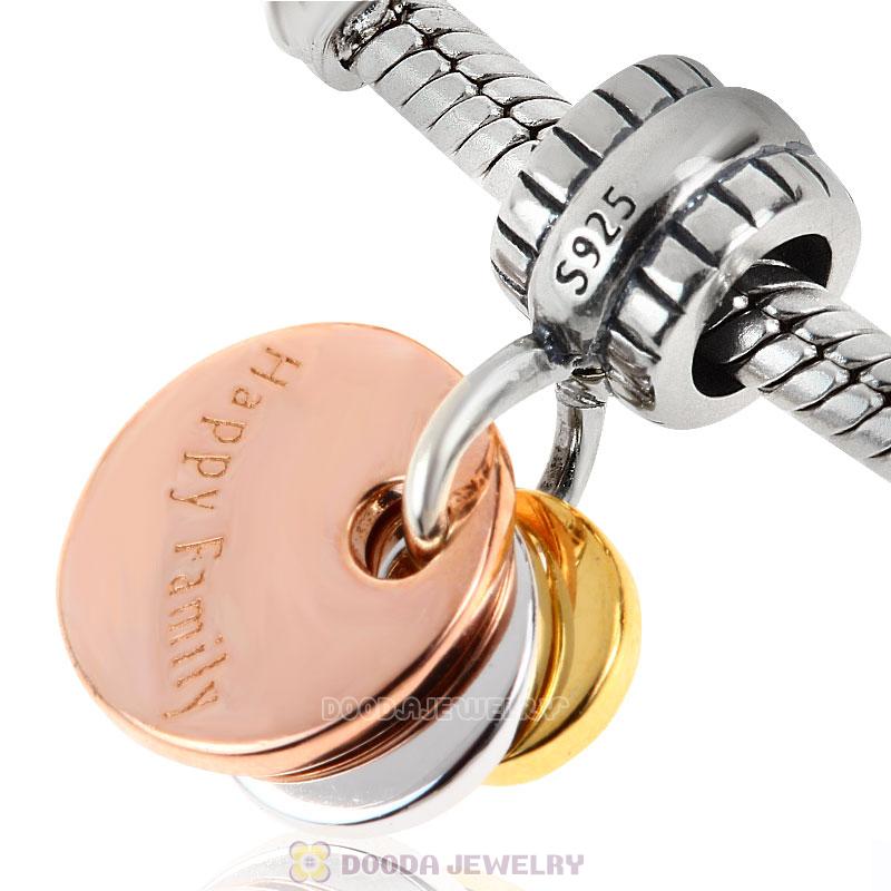 Mom Dad Kids Happy Family Charms