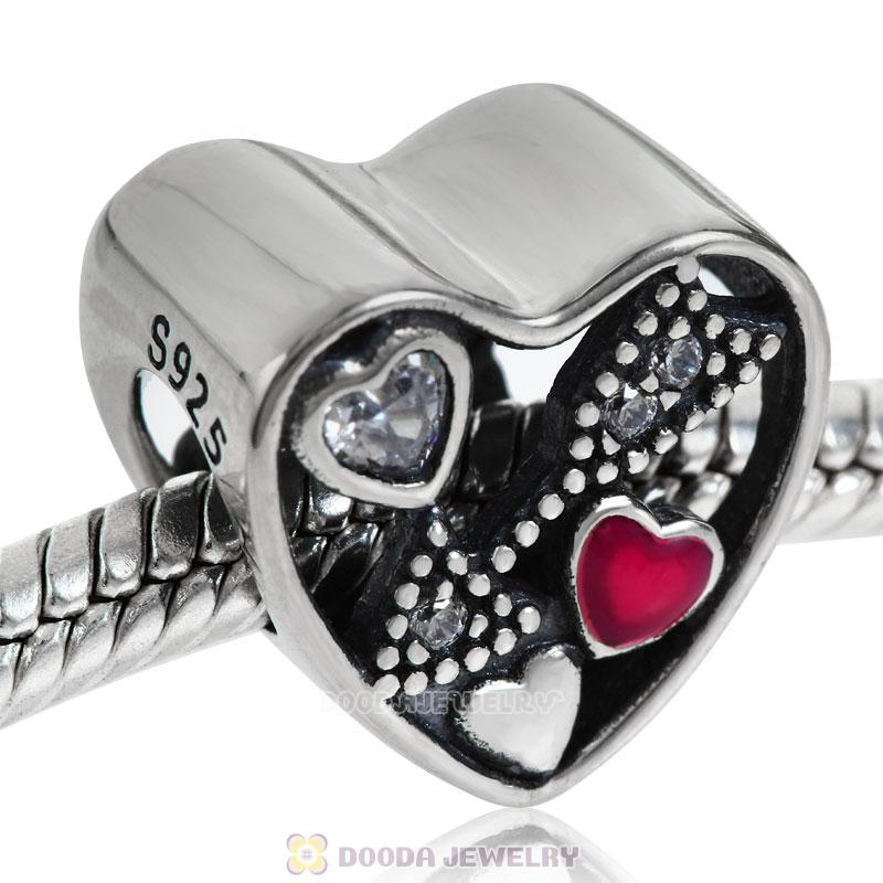 Arrow Heart Charm Beads