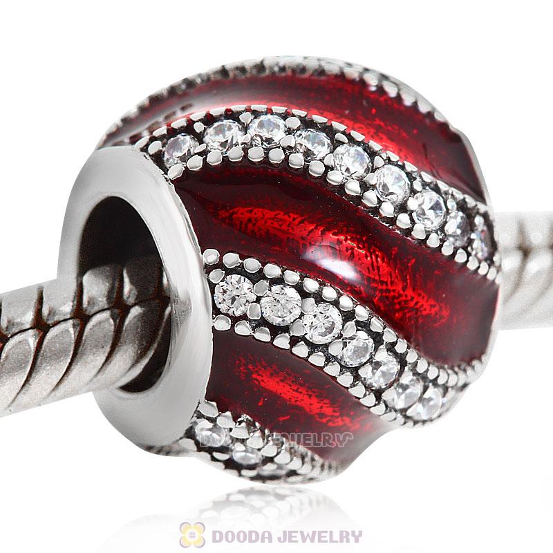 Adornment Translucent Red Enamel Charm