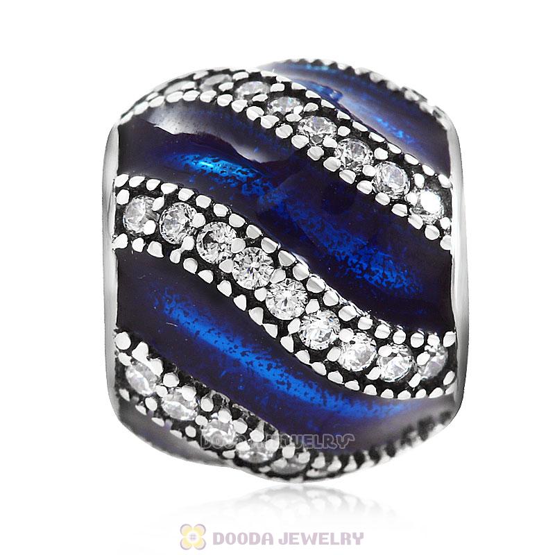 Adornment Translucent Royal Blue Enamel Charm