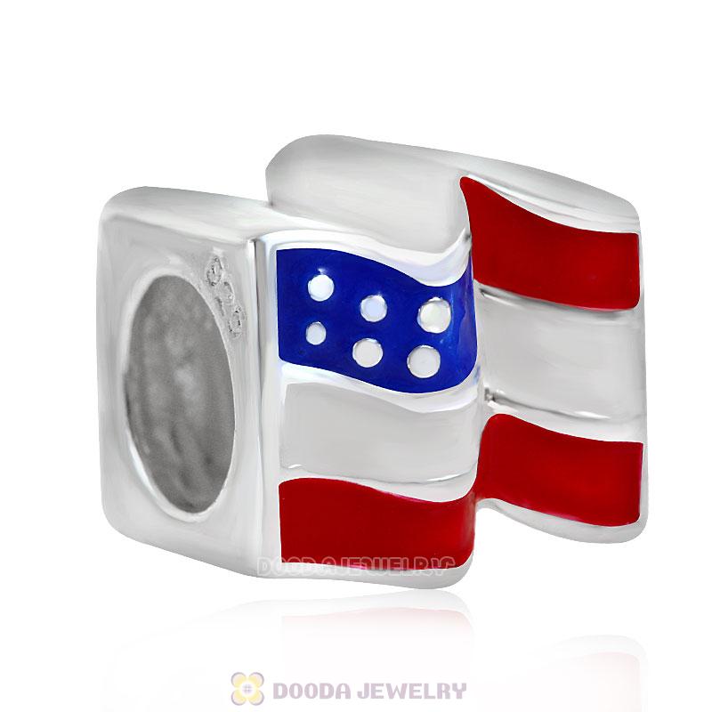 Enamel American Flag Charm
