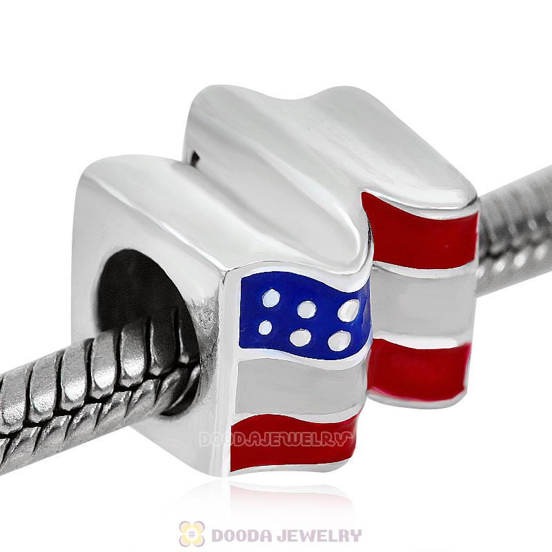 Enamel American Flag Charm