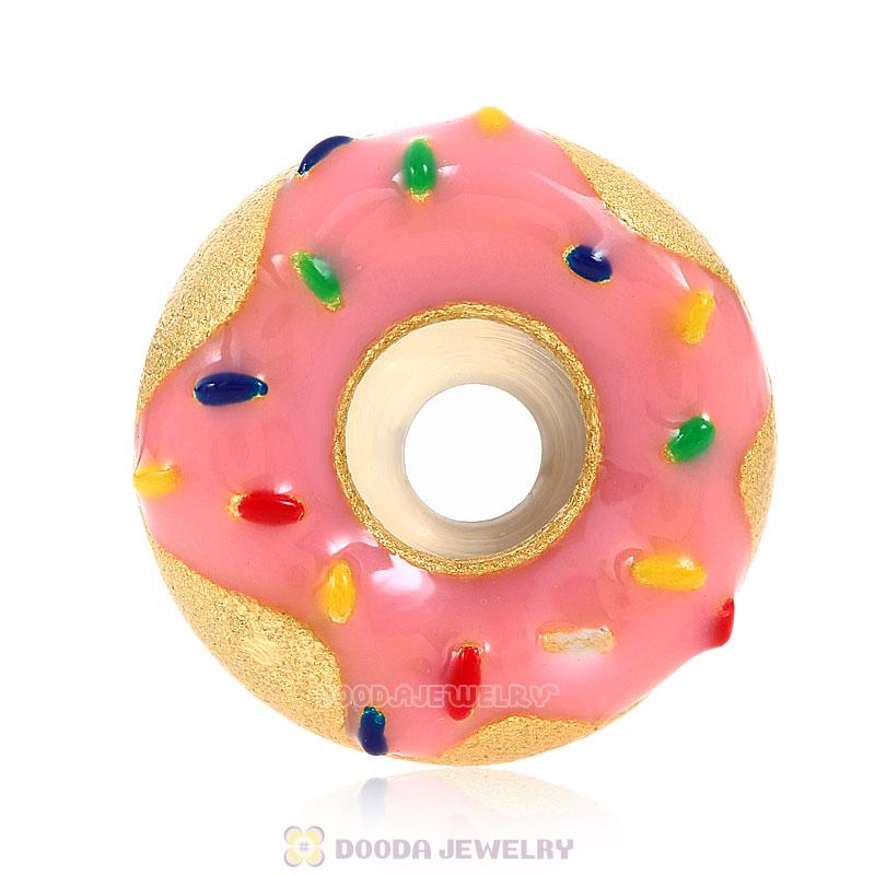 Sweet Donuts Stopper Charm Bead with Rubber