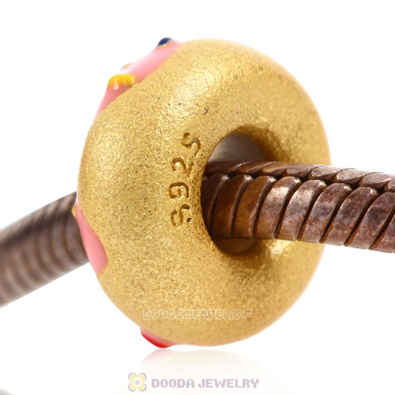Sweet Donuts Stopper Charm Bead with Rubber