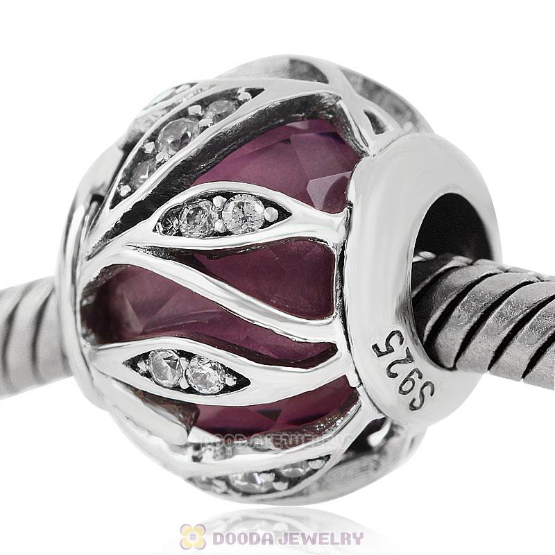 Lt Purple Nature's Radiance Charm Clear CZ