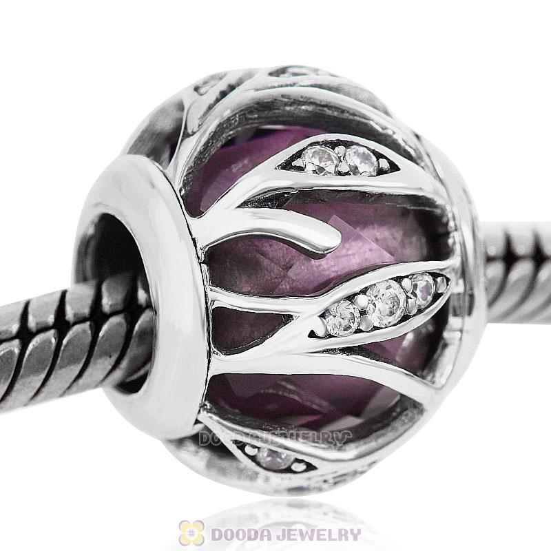 Lt Purple Nature's Radiance Charm Clear CZ