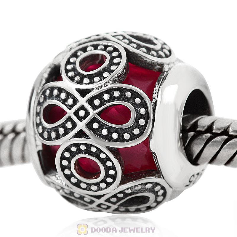 Infinite Love Charm Rose Rhinestones