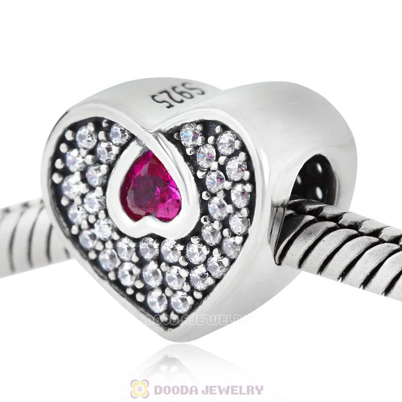 Heart and Love Cubic Zirconia Charms