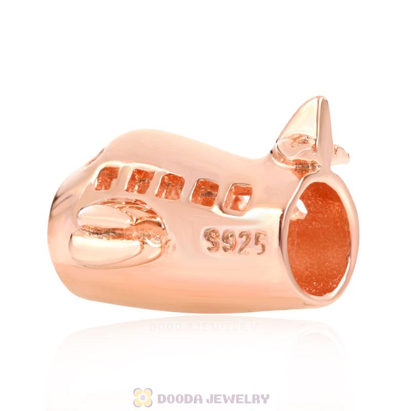Rose Gold Passenger Flights Charm Bead