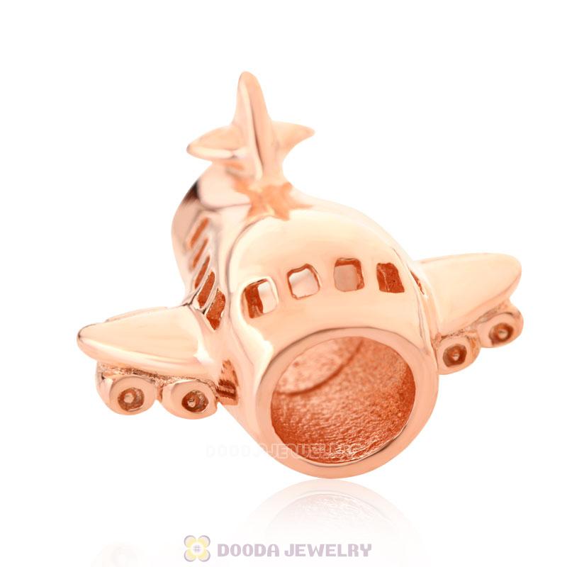Rose Gold Passenger Flights Charm Bead