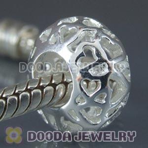 925 Sterling Silver Largehole Jewelry Panodra Hollow Cage Beads