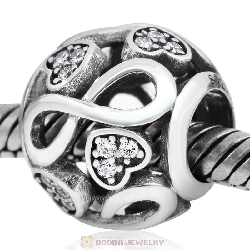Infinite Love Charm with White Zircon