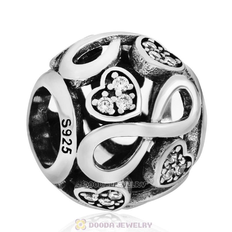 Infinite Love Charm with White Zircon