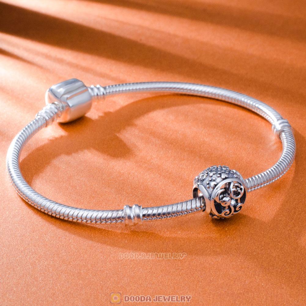 Mother Baby Cat Charm Beads Antique 925 Sterling Silver  