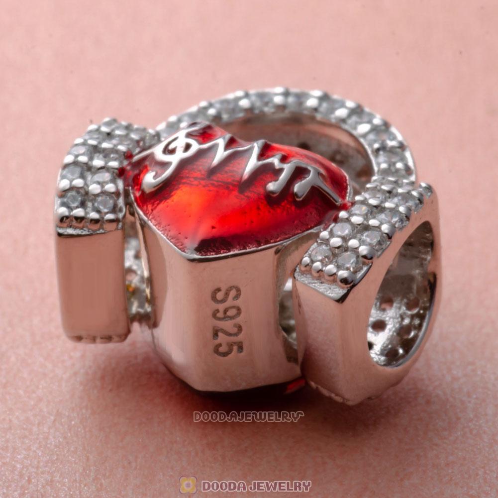Love Music Heartbeats Charms 925 Sterling Silver