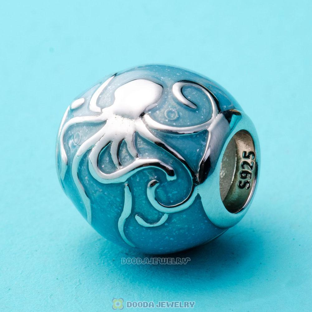 Ocean Octopus Charm 925 Sterling Silver