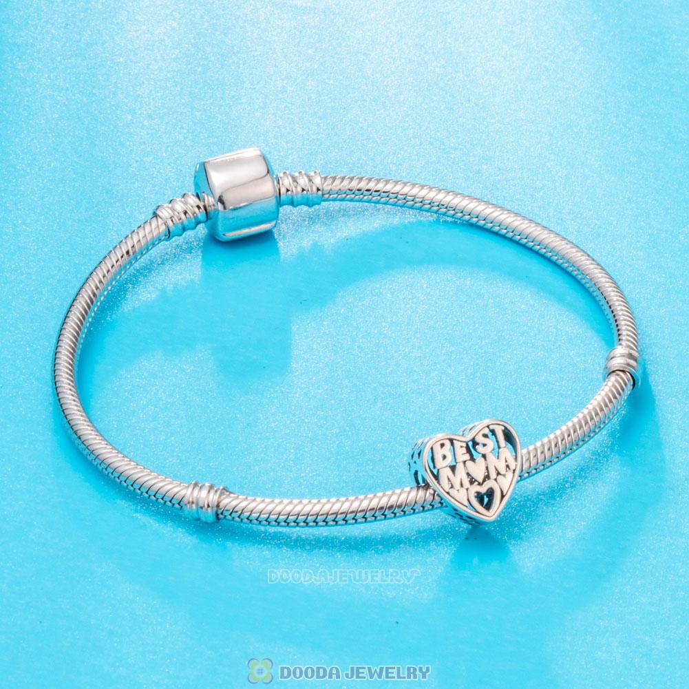 Best Mom Motherly Love Openwork Charm
