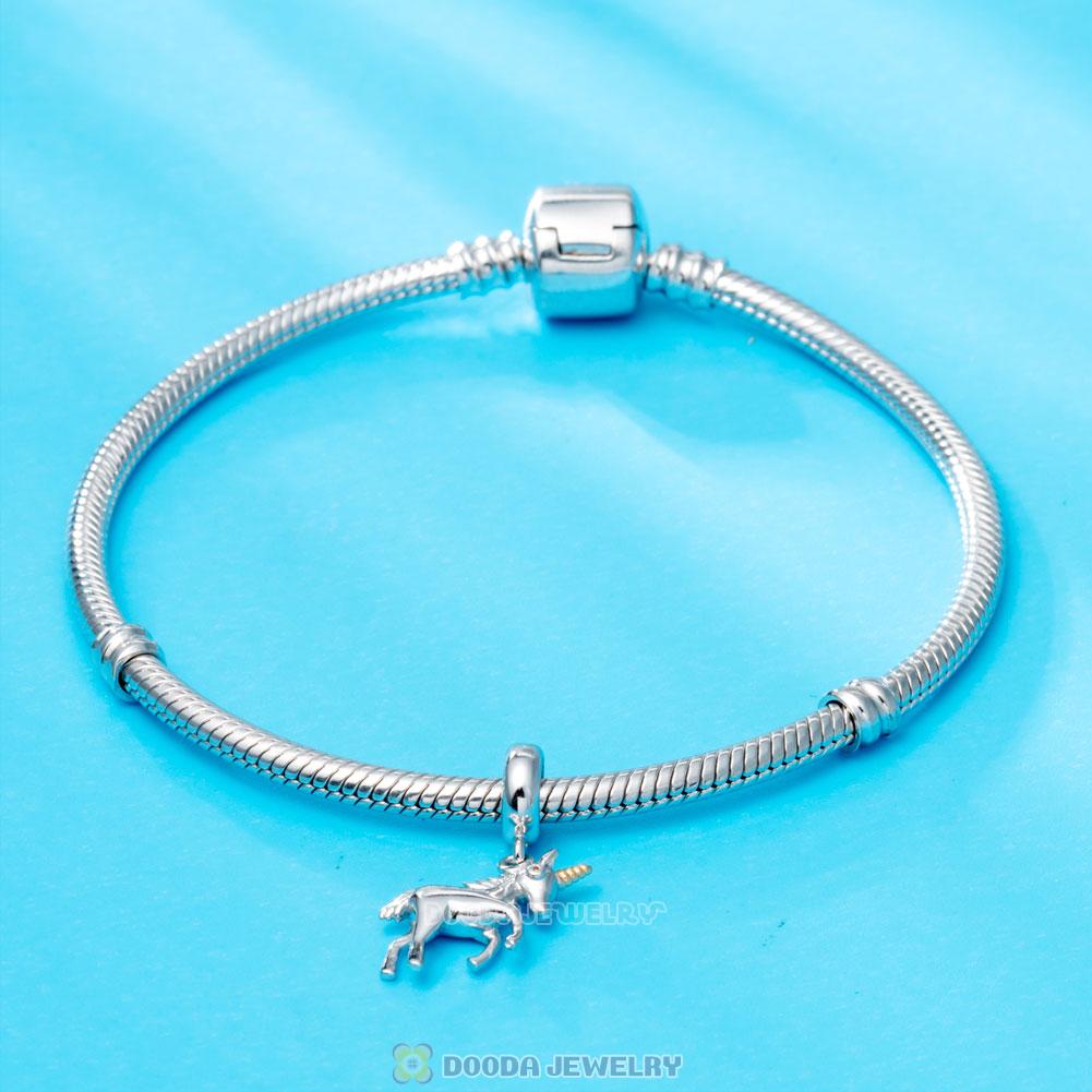 Dangle Unicorn Charms with Gold Plated