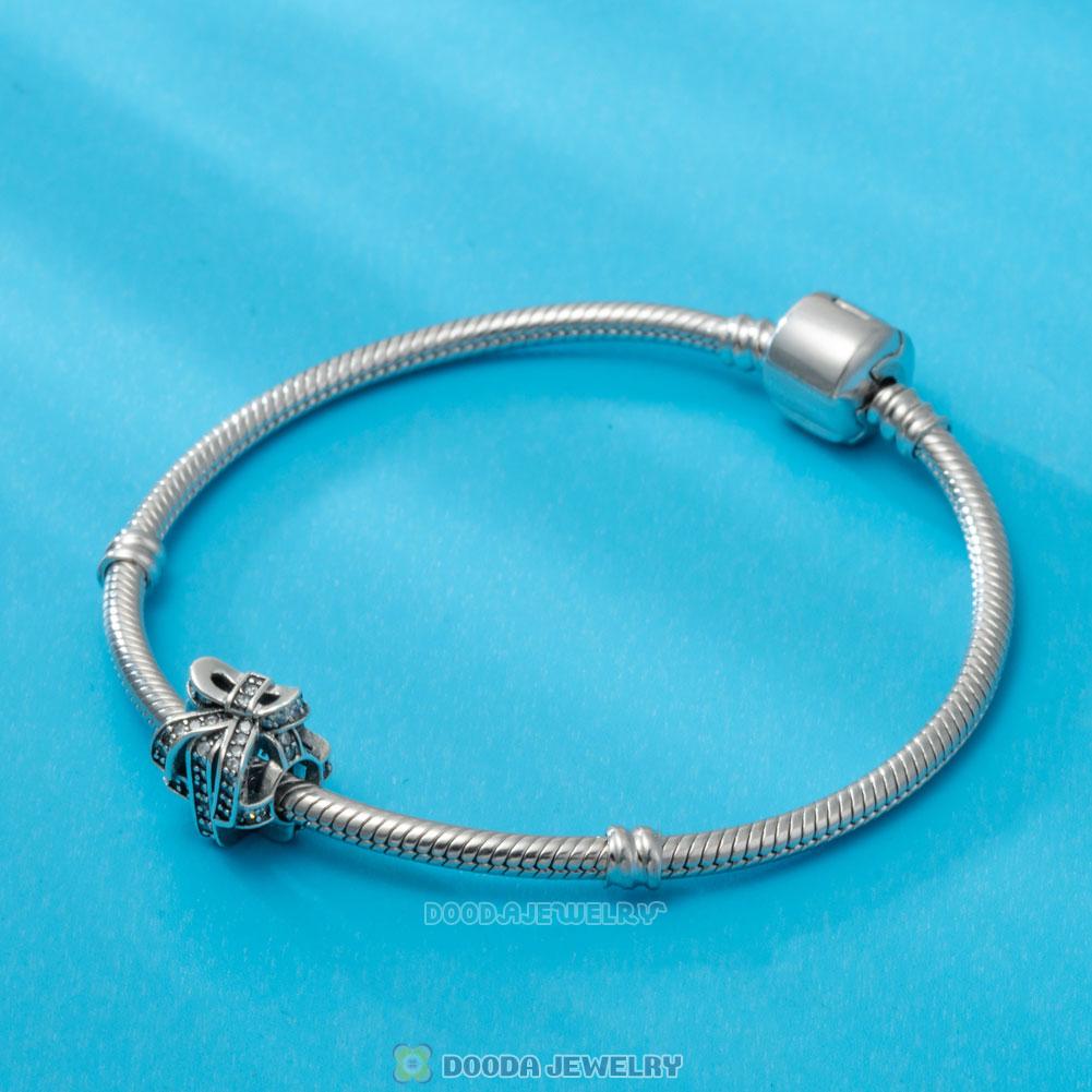 Shine Present Box Charm in 925 Sterling Silver