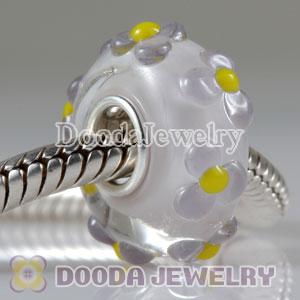 Environmental Material European Murano Glass Beads with 925 Stamped