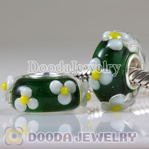 Environmental Material European Murano Glass Beads with 925 Stamped