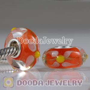 Environmental Material European Murano Glass Beads with 925 Stamped