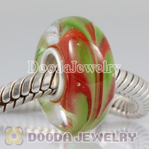 Environmental Murano Lovecharmlinks Style Glass Beads with 925 Stamped