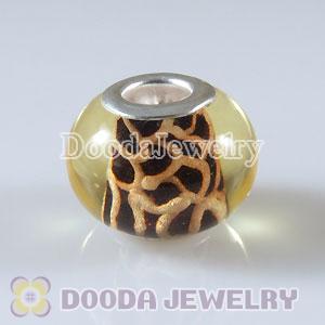 European Style amber Charm Beads fit European, Largehole Jewelry, Lovecharmlinks Bracelet