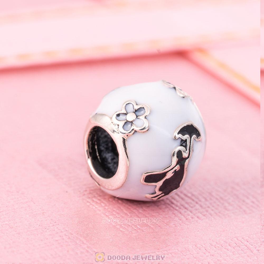 Mary Poppins Silhouette Charm with Enamel