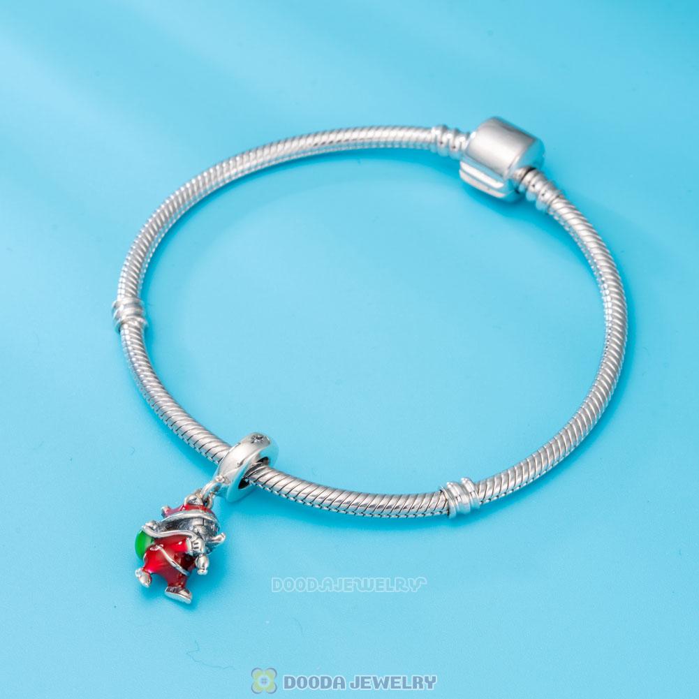 Santa Mickey and Gift Pendant Charm